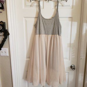 Forever 21+ Jersey & Chiffon "Ballerina" Dress 2x